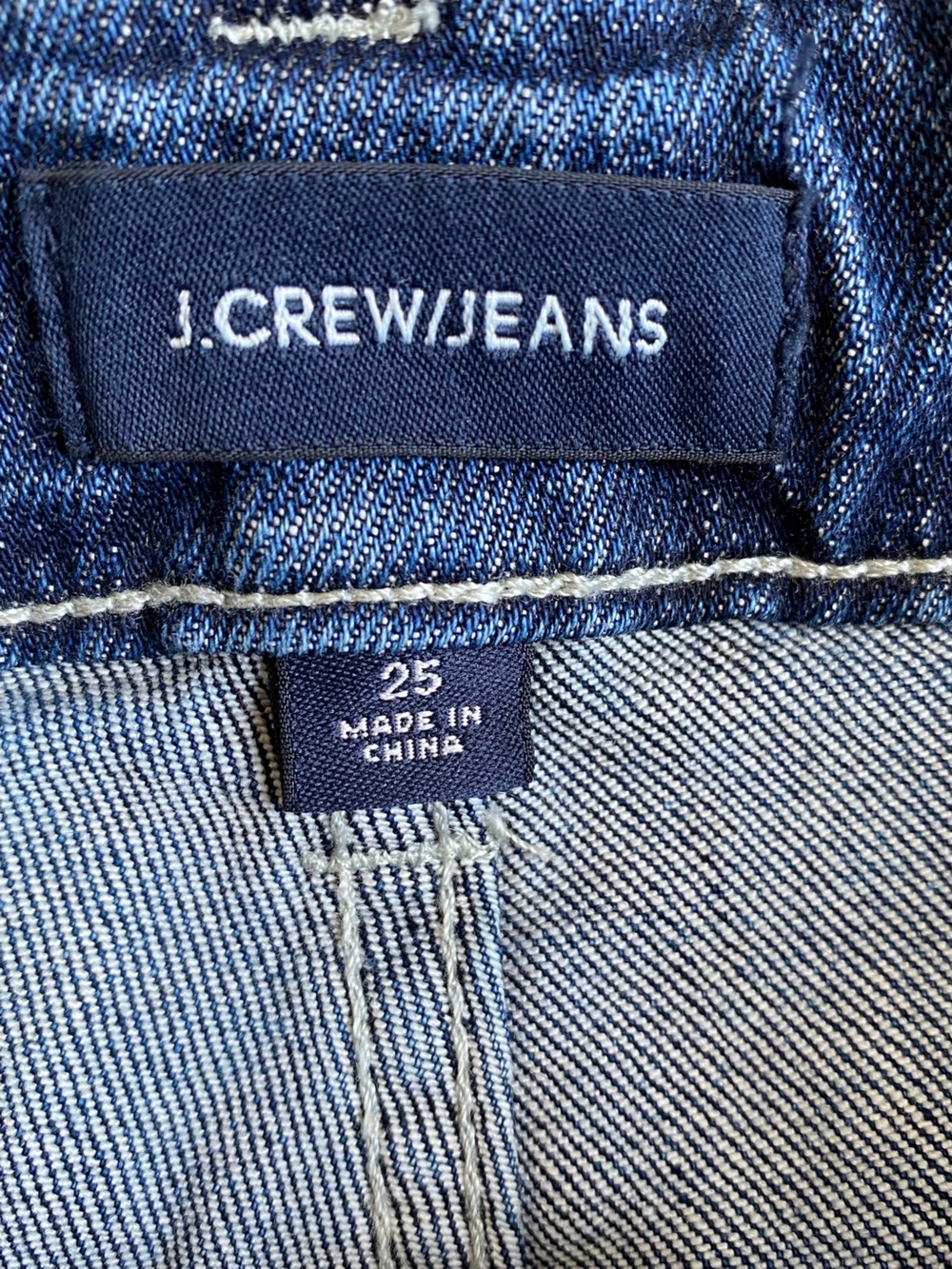 J. Crew High-Rise Trouser Flare Denim Jeans Size 25 Dark Wash - Picture 8 of 11